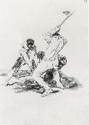 Francisco Goya Three Men Digging painting